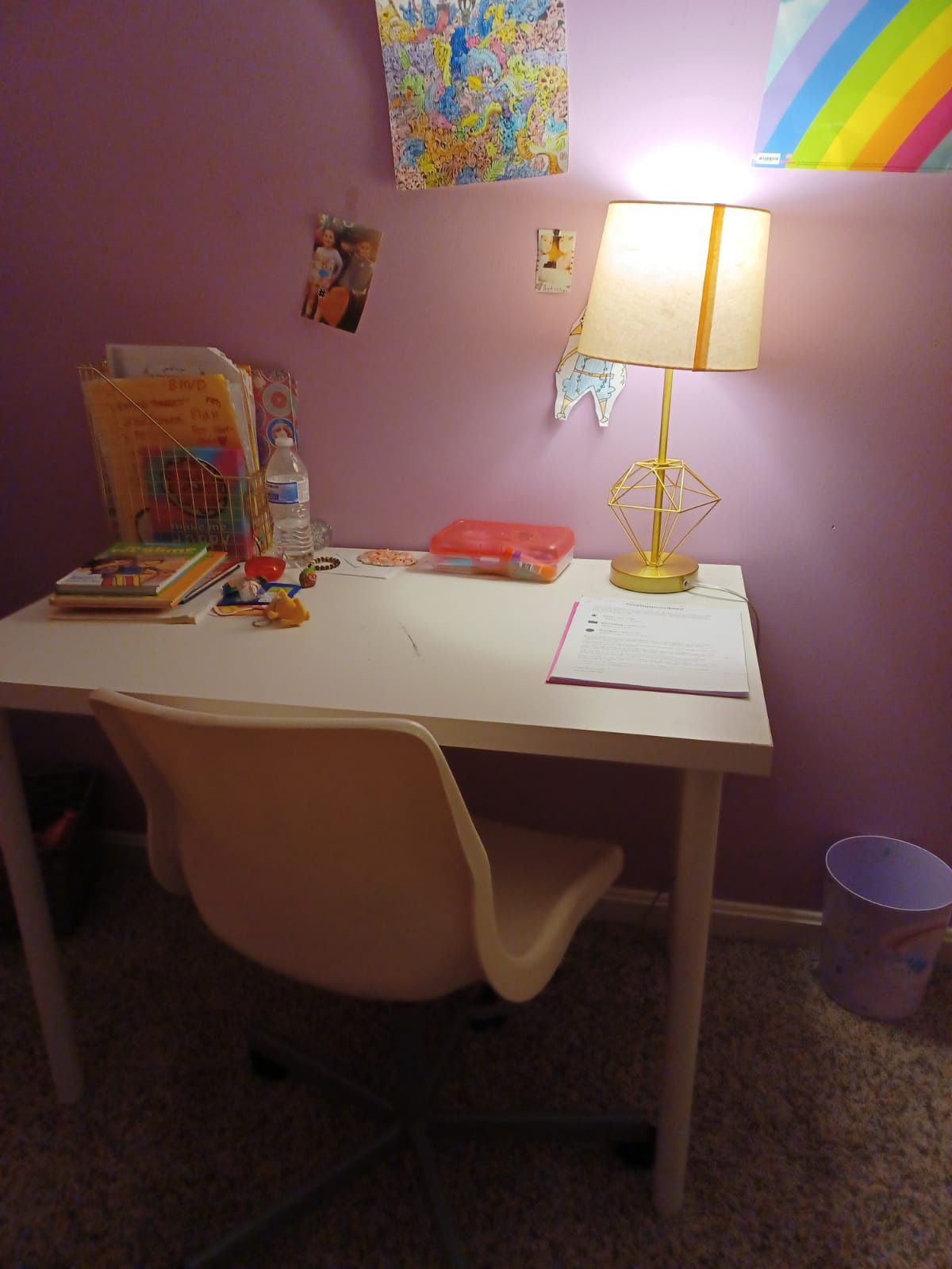 Twin Bed And IKEA Desk With Chair ..