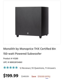 Subwoofer & Amplifier