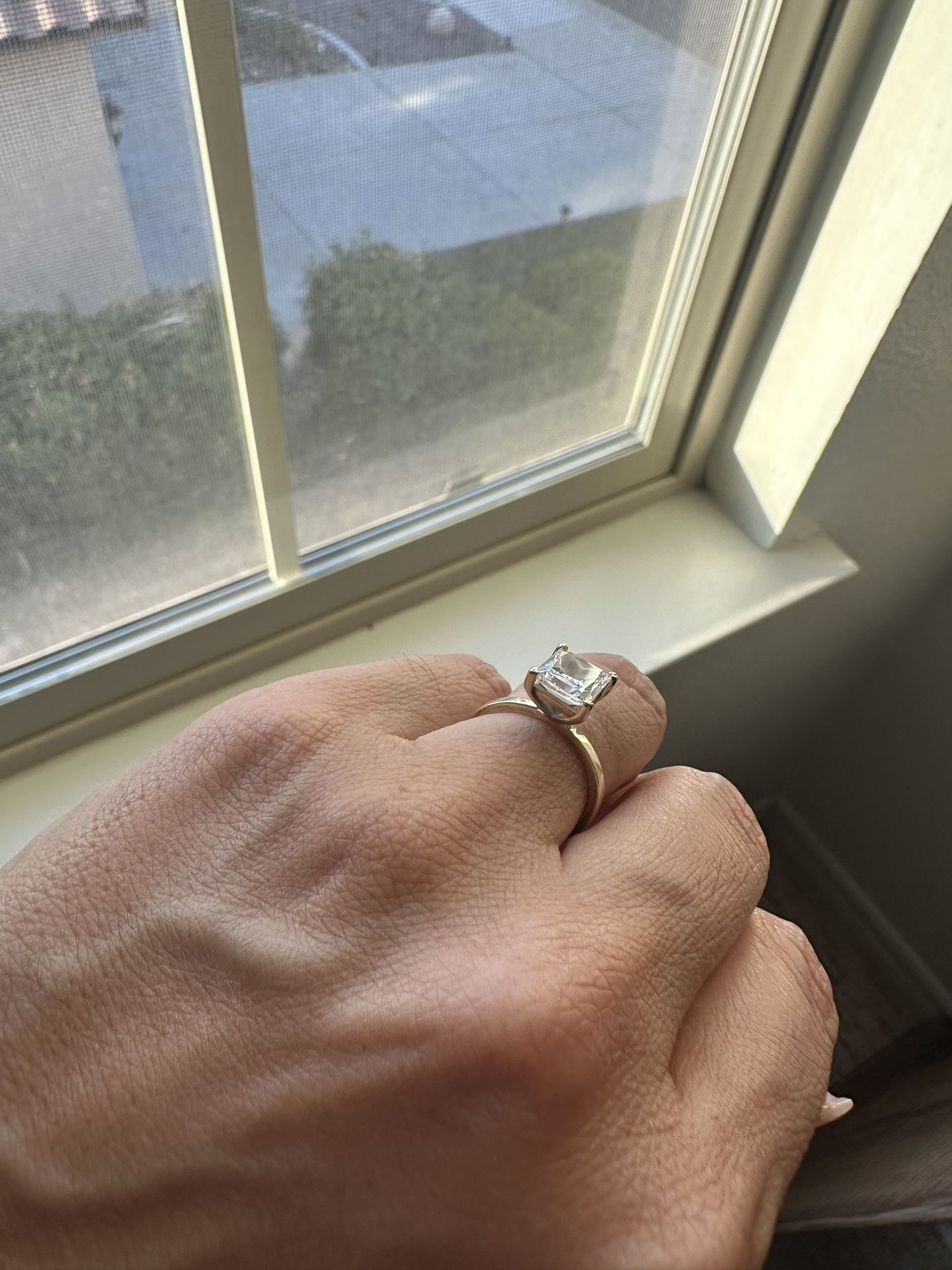 2 Carat Gold Solitaire Engagement Ring