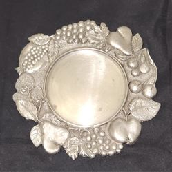 Italian Antique Pewter Fruit Dish 