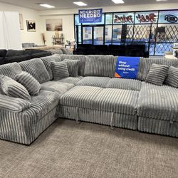 Light Gray Sectional Pullout - Several Color Options 