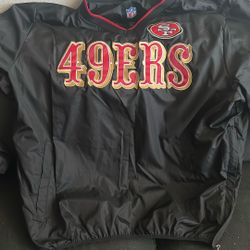 49ers Windbreaker Pull Over Jacket 