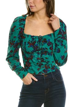 Free People Hilary Printed Top size M Retail $98 New with tags
