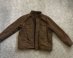 Levi’s Men’s Washed Cotton Canvas Field Jacket - Brown LARGE