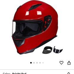 🏍️🆕 ILM Full Face Motorcycle Helmet – Model JK313 (Bright Red)🆕