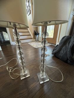 Pair Of Clear Lamps 