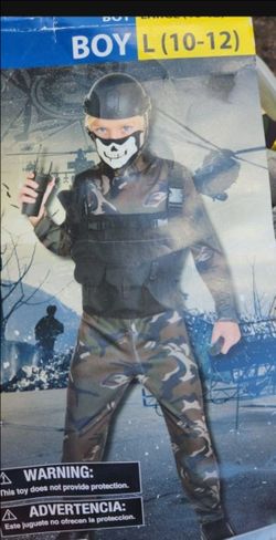 Boys Military Soldier Halloween Costume Size L (10-12)