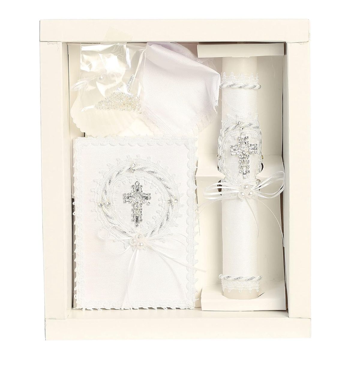 Unisex Baptism Candle Set In SPANISH