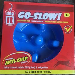 Blue Dogit Go Slow Anti Gulping Dog Dish To Prevent Bloating And Indigestion