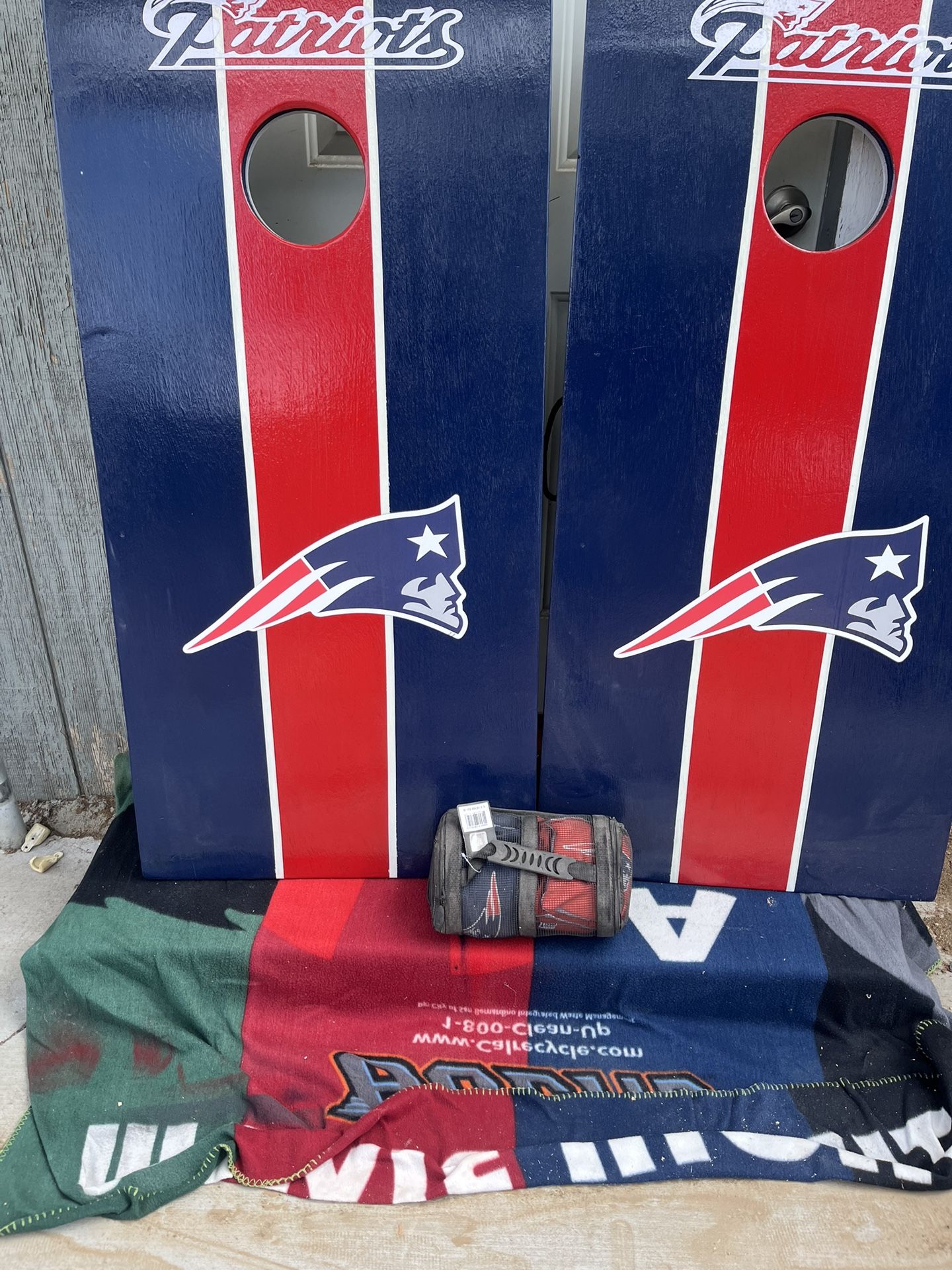 New England Patriots Cornhole Boards