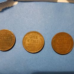3 Wheat Penny (1953)(1957)(1958)