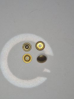 DOT Line 20 Button Snaps 1/2" Gold Brass Finish Leathercraft 17 Sets