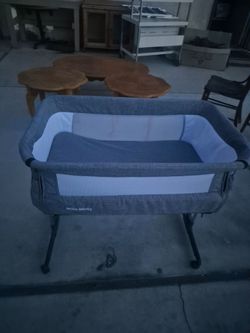 Mika Micky grey bedside sleeper crib