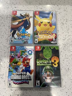 Nintendo Switch Games Pokemon And Mario Games With More In The Description 