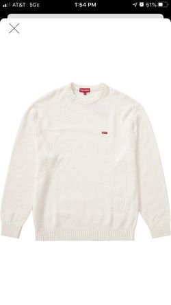 Supreme Textured small box Sweater White