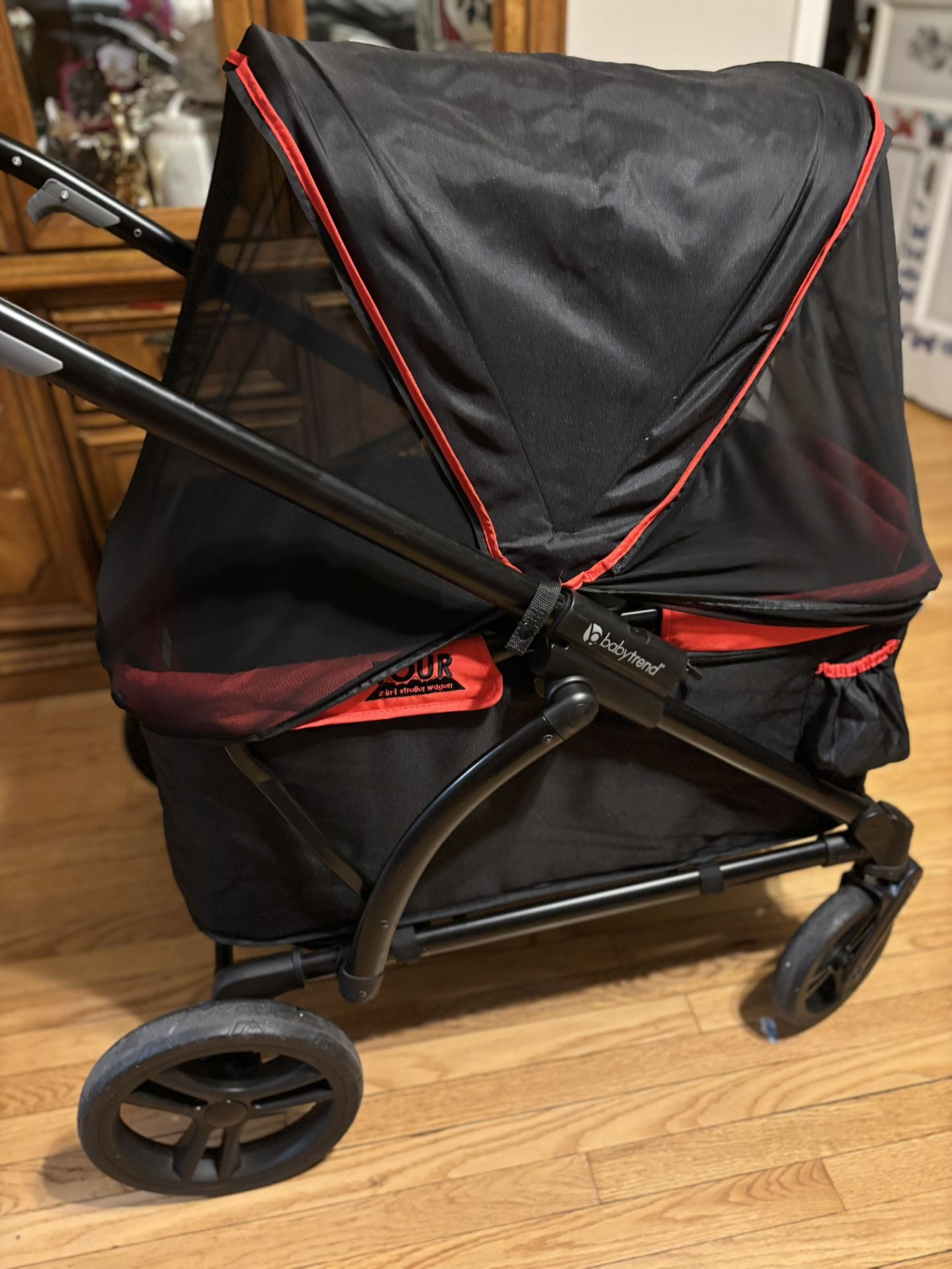 Baby Trend Red Tour 2-in-1 Wagon Stroller