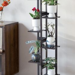 Bamboo plant shelf
