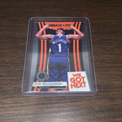 19-20 Panini Hoops Premium Stock Zion Williamson Rookie Card “We Got Next”