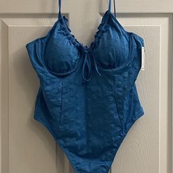 Brand New Eyelet 1 Piece Bathing Suit Size XL