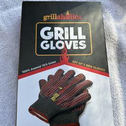 pair of Grillaholics Grill Gloves-Great Gift for Grill Masters
