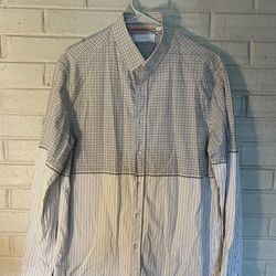 Five Four Men’s L Plaid Button Up Shirt 