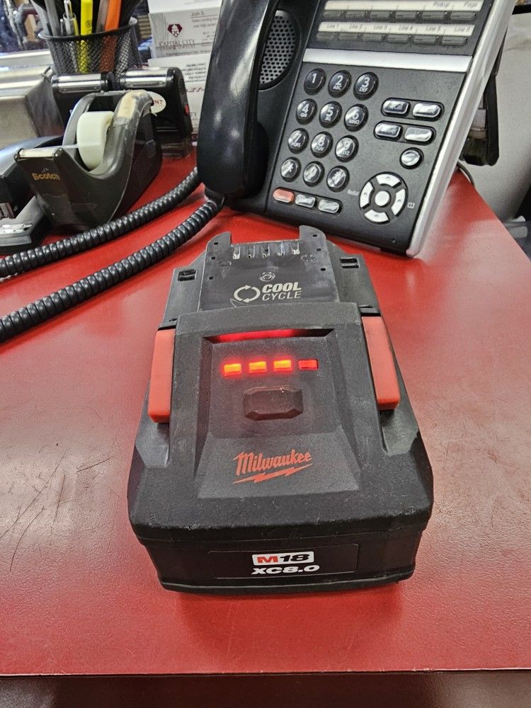 96091 Milwaukee 48-11-1881 M18 Red Lithium Ion Forge 8.0 Xc Battery 591511