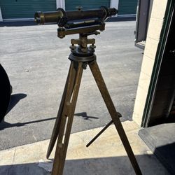 RARE Vintage A. Lietz Co Surveyor Transit with Original Tripod