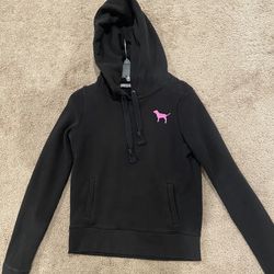 victoria’s secret pink hoodie sweatshirt black 