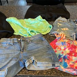 Girls Size 14/16 5 Pair Shorts One Pair Pant
