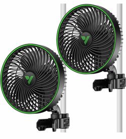 VIVOSUN AeroWave E6 GEN2 6 in Clip-On Oscillating Fan 10-Speed 300 CFM