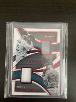 Clayton kershaw dodgers Justin verlander Astros dual relic 06/25 immaculate collection