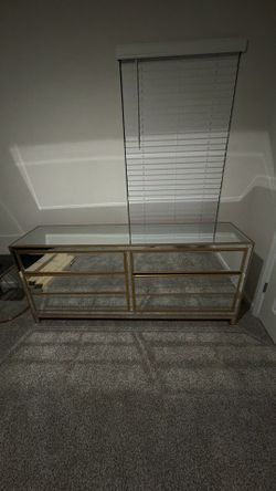 Glass Dresser with gold