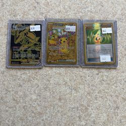 Pokemon gold card lot