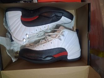 Air Jordan 12 Retro White Black Red Sneakers