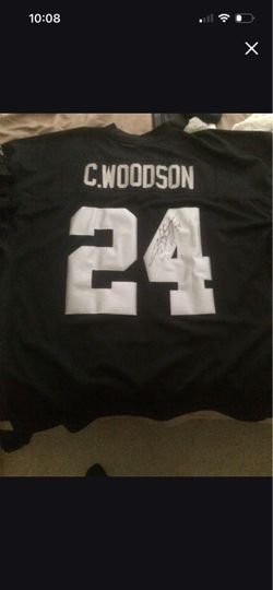C. Woodson #24 Signed Football Jersey