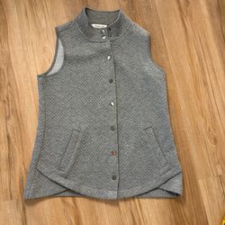 Coldwater Creek Tulip-Hem Jacquard Vest Style Number: 24331 Grey