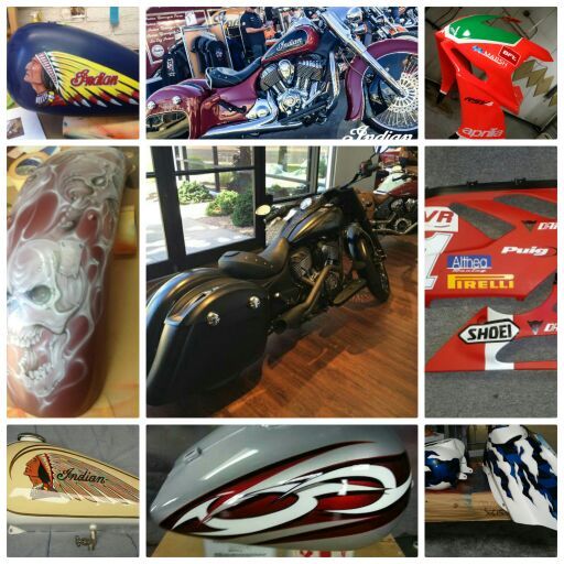 Custom paint and airbrush motorcycles