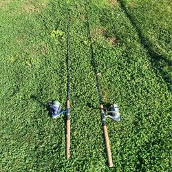 2 Fishing Poles. Mower Bag 