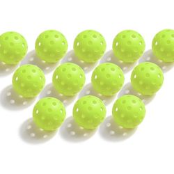 12-Pack Premium Pickleball Balls, 40 Holes Indoor Outdoor Fluorescent Green Balls, USAPA Approved Pickle Ball for Tournament Play Advanced Aerodynamic