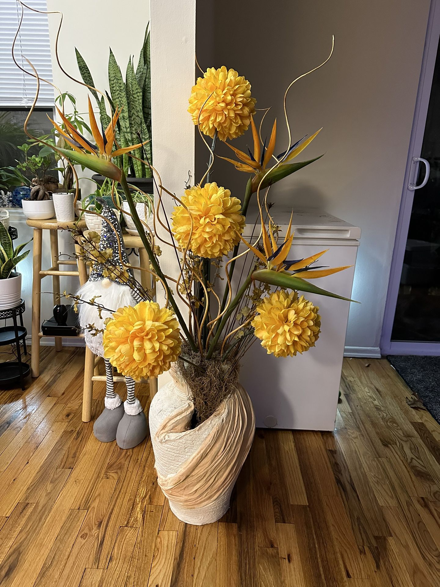 Decorative Vase With Faux Flowers