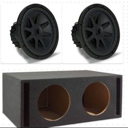 NEW 2 12” Kicker CVX SUBWOOFERS WITH PORTED BOX 3000 Watts