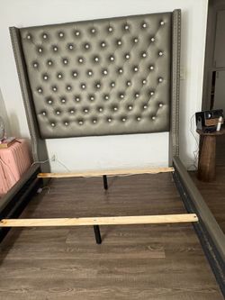 Queen size bed frame and head board