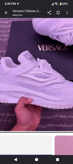 Womens Versace odissea white shoe's.size 8.good condition