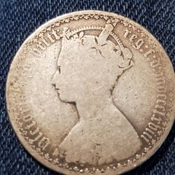 1868 Great Britian One Florin Silver Coin!