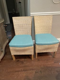 Wicker turquoise Chairs