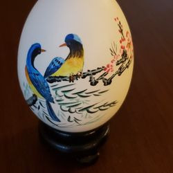 Vintage Chinese Hand Painted Egg