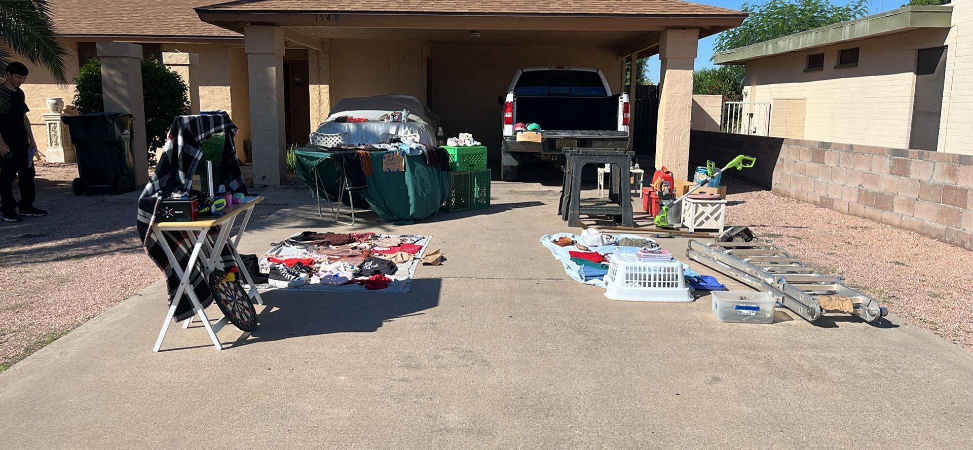 Yard Sale Clothes, Tools, And Electronics