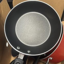 Pots pans and Plastic-ware including cute Starbucks cups with lids and straws !