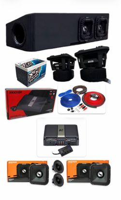 BRAND NEW POWERFUL BASS AND VOICE PACKAGE KICKER AUDIO CUSTOM BOX INSTLLED