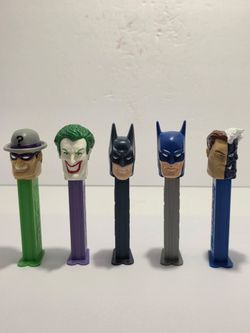 Vintage dc comics pez dispenser- joker , riddler, two face , batman